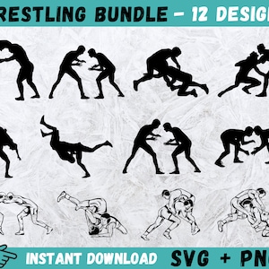 Wrestling SVG, Wrestler Svg, Wrestling Clipart SVG, Wrestling Cut Files, Wrestling Cricut, Wrestling Clip Art, Wrestler Silhouette, Vector