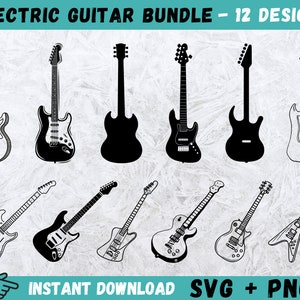 Gitaar SVG, elektrische gitaar Svg, muziekinstrumenten Svg, gitaar Cricut, gitaar silhouet, illustraties Svg, muziek Clipart Svg, gesneden bestanden, Vector