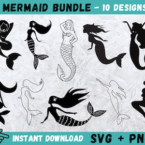 Mermaid SVG, Mermaid Bundle Svg, Mermaid Cricut, Mermaids Svg, Mermaid Clipart, Mermaid Clip Art, Mermaid Silhouette, Cricut Cut File, Png