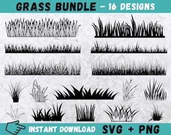 Grass SVG Bundle, Grass SVG, Grass Clipart, Files SVG, Instant Download, Grass Clip Art, Grass Cut Files, Digital Download, Grass Cricut,Png