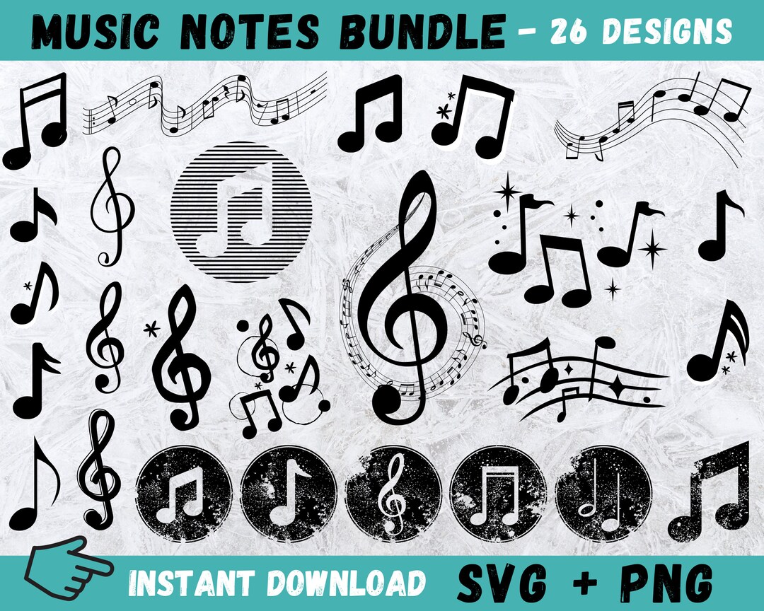 Music Notes SVG, Musical Notes Svg, Music Bundle, Music Svg, Guitar