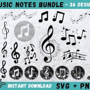 Muzieknoten SVG, muzieknoten Svg, muziekbundel, muziek Svg, gitaar Opmerking Svg, bestanden knippen, muzieknoten Cricut, notities Clipart, Vector, Png, Svg