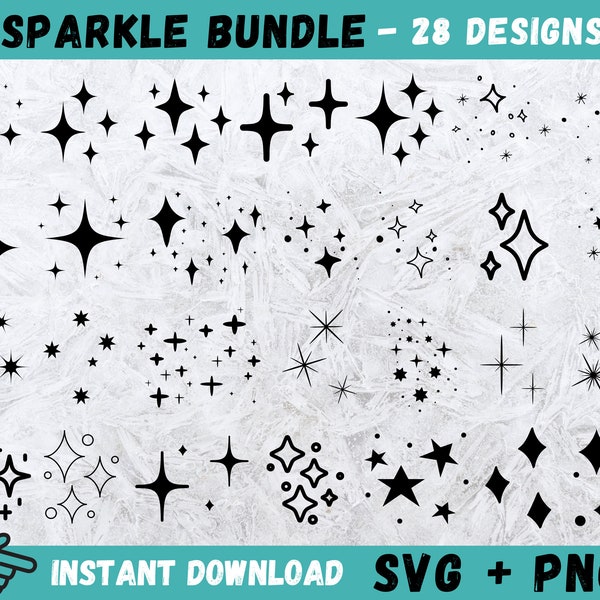 Sparkle SVG, Sparkle Star Cricut, Sparkle Cut File, Sparkle Vector, Sparkle Svg Bundle, Sparkle Clip Art, Instant Download, Silhouette, PNG