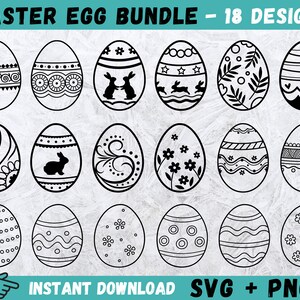 Huevo de Pascua SVG, contorno de huevo de Pascua, archivo digital de huevo de Pascua, archivo de corte de huevo de Pascua, silueta de huevo de Pascua, clipart de huevo de Pascua, Cricut, vector