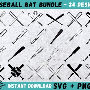 Kij baseballowy SVG, Kij baseballowy Clipart, Baseball Svg Bundle, Sport Svg, Baseball Cricut, Kij baseballowy Wektor, Kij baseballowy Sylwetka, Png