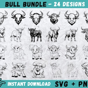 Bull SVG, Bull Cricut, Bull Head SVG, Cow Head Svg, Cow Clipart, Bull Silhouette, Arquivos para Cricut, Bull Horns Vector, Download instantâneo, Png