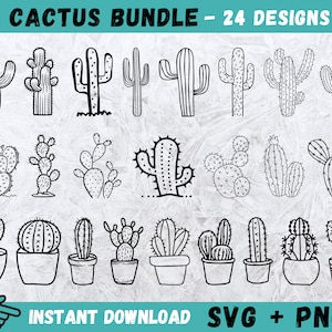 Cactus SVG, cactus silhouet, woestijn Svg, cactus illustraties, cactus Cricut, cactus PNG, cactus vector, silhouet snijden bestand, cactus clipart