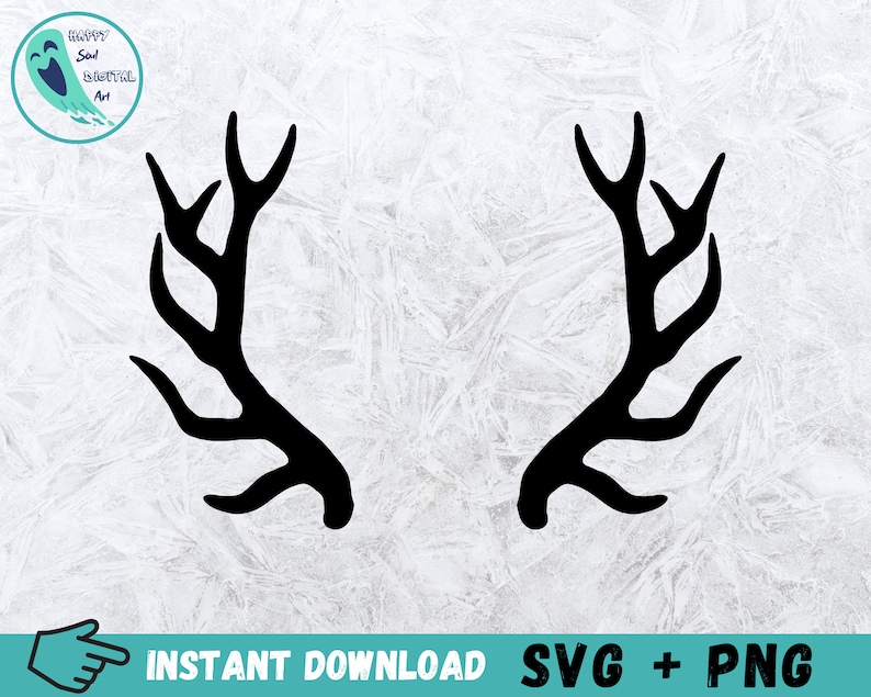 Deer Antlers SVG, Deer Antlers Clipart, Antlers Svg, Deer Antlers Cut File, Antlers Cricut, Hunting Svg, Wildlife Svg, Digital Download, Png image 3