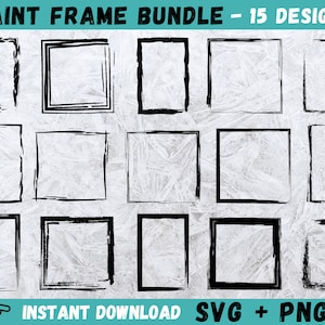Verf frame SVG, vierkant frame Svg, frame SVG, vierkant verf frame Svg, frame Svg bundel, frame Cricut, vierkant frame Cricut, verf frame Cricut
