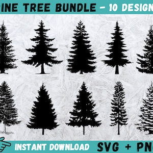Árbol de pino SVG, árbol forestal Svg, bosque Svg, árbol de Navidad Svg, árbol de Navidad Cricut, archivo de corte de árbol de pino, clipart de árbol de Navidad, vector