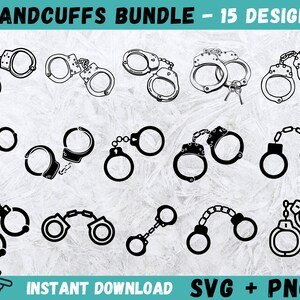 Police Handcuffs SVG, Handcuffs Svg, Handcuffs Outline, Instant Download, PNG, Handcuffs Cricut, Handcuffs Silhouette, Handcuffs Clipart