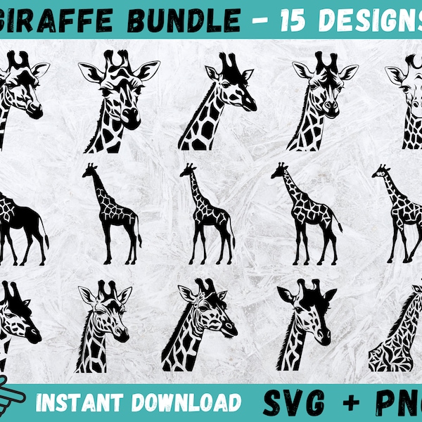 Giraffe SVG, Giraffe Face SVG, Wild Life Svg, Africa Animal Svg, Giraffe Head Clipart, Giraffe Cricut, Cut Files For Cricut, Silhouette, Png