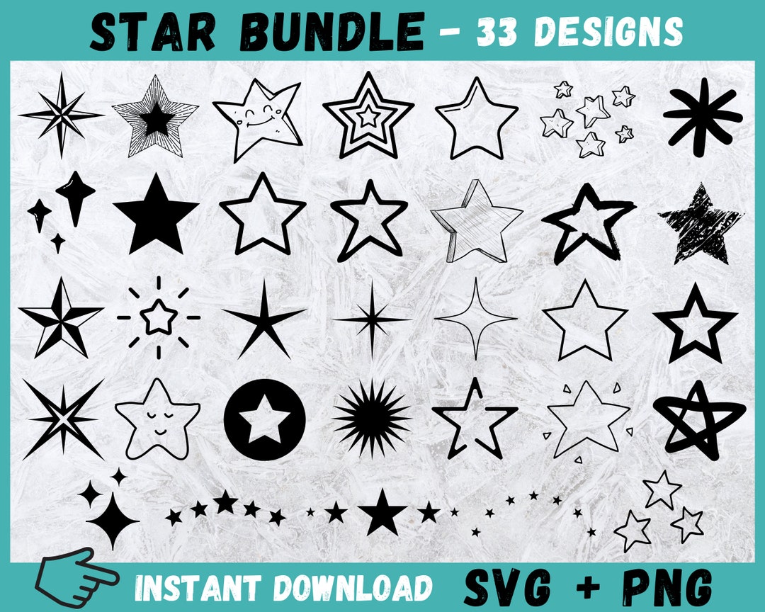 Star SVG Star Svg Bundle Star Clipart Star Cricut Stars - Etsy
