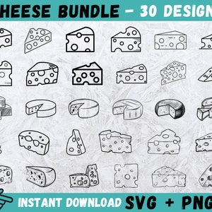 Formaggio SVG, contorno formaggio SVG, file digitale formaggio, file di taglio formaggio, sagoma formaggio, clipart formaggio, Cricut, vettore, PNG, download immediato