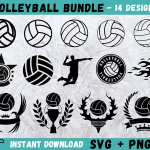 Volleyball SVG, Volleyball SVG Bundle, Volley Cricut, Sports SVG Bundle, Volleyball Cut File, Volleyball Clipart, Volleyball Silhouette, Png