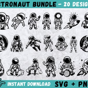 Astronauta SVG, file Cricut spaziali, file di taglio astronauta, file silhouette, clipart spaziale, sistema solare Svg, Astronauta Cricut, download immediato