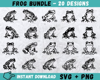 Frosch SVG, Frosch Clipart, Kröte SVG, SVG-Dateien für Cricut, Froschkopf-Svg, Frosch-Silhouette, Frosch Cricut, Frosch geschnitten Datei, digitaler Download, Vektor