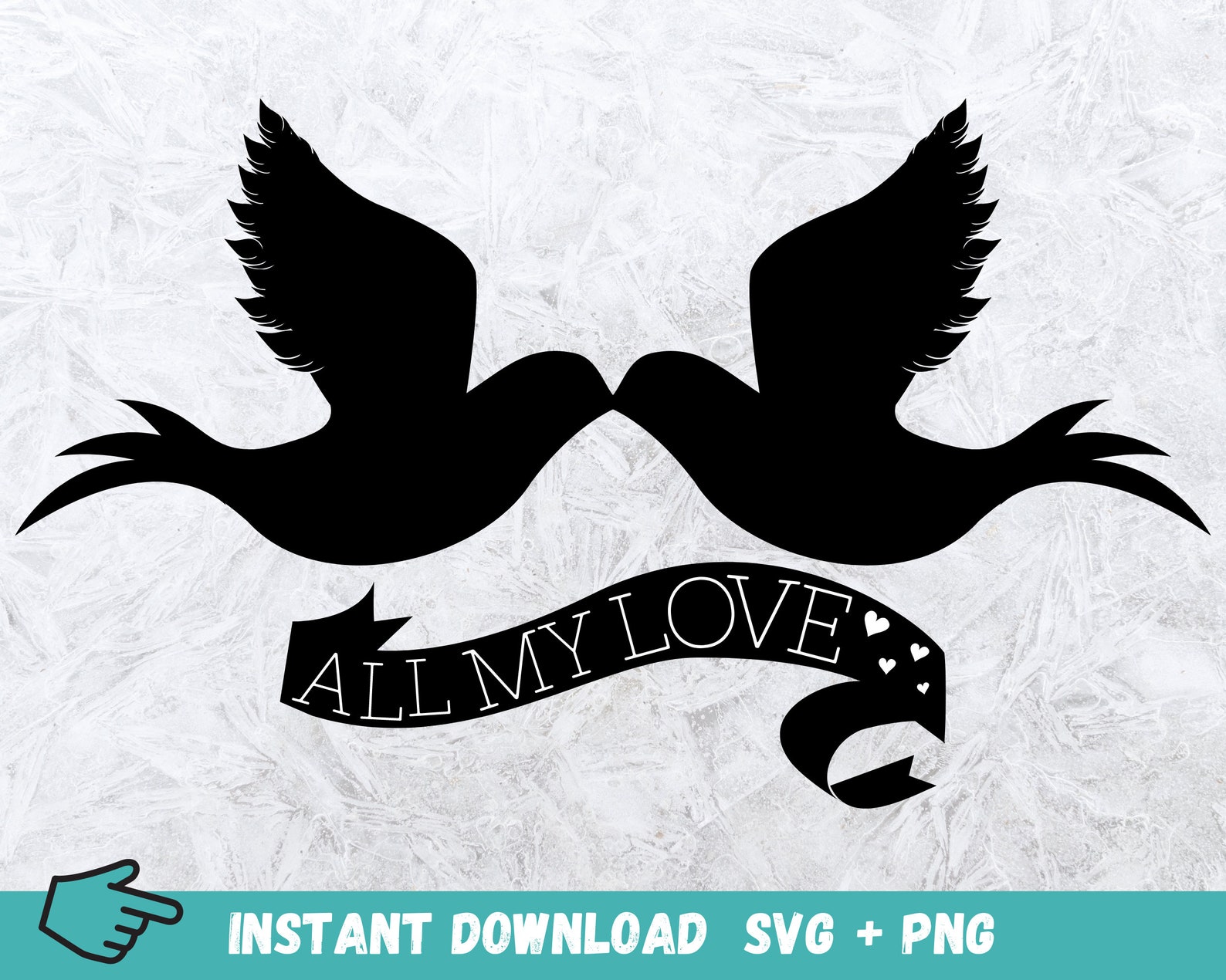 Kissing Doves SVG Kissing Pigeons SVG Love Pigeons Bird | Etsy