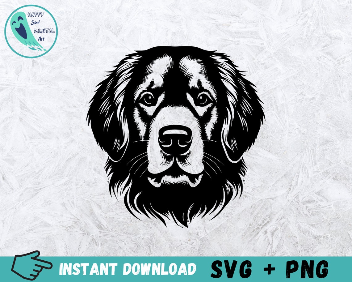 Golden Retriever SVG Clipart Bundle: Hand Drawn Dog Vector (instant ...