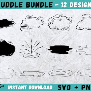 Puddle SVG, Water Puddle Vector, Puddle Cricut, Puddle Vector, Puddle Clipart, Puddle Silhouette, Puddle Of Water Svg, Splat Svg, Spill Svg