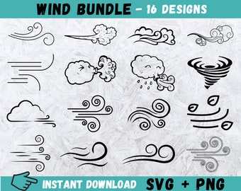 Wind svg, Wind Svg Bundle, Wind Storm Cricut, Wind Silhoulette, Luftfluss Vektor, Wind Clipart, Wetter Svg, Sturm Svg, Wolke Svg, Png, Svg