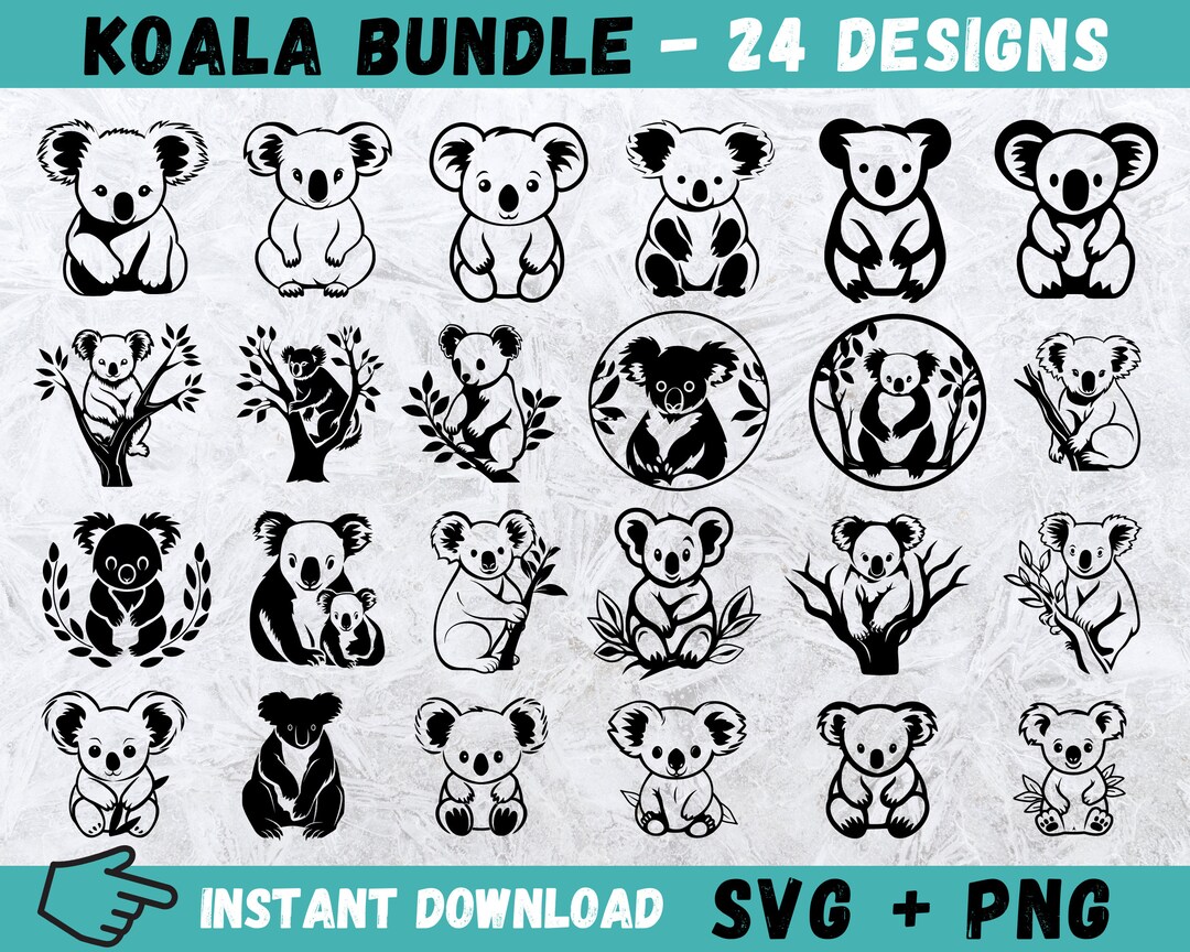 Koala SVG, Koala Cricut, Australia Wild Life, Cute Koala Svg, Baby ...