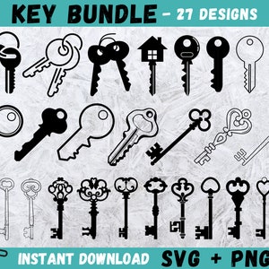 Key SVG, Key Clipart, Keys Svg Bundle, Magic Key Svg, Vintage Key Svg, Lock Svg, Key Lock Clipart, Key Vector, Key Cut File, Key Silhouette