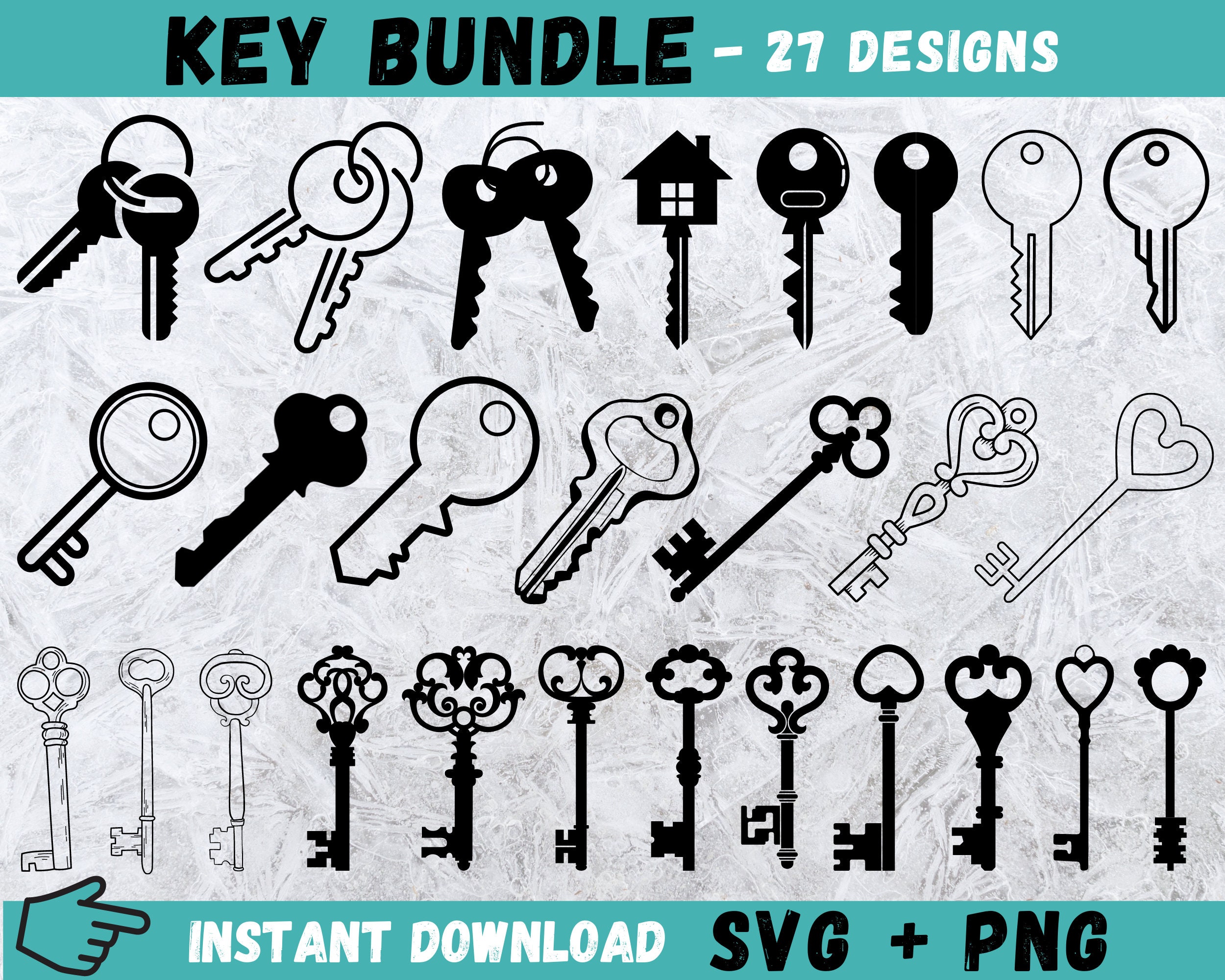 Elegant vintage keys and lock. Stock Vector by ©shik-shik 122477862