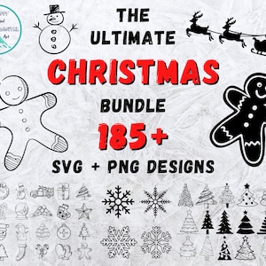 CHRISTMAS SVG Bundle, Christmas Clipart, Snowman Svg, Christmas Cricut, Christmas Svg Cut Files, Christmas Vector, Santa Svg, Snow Svg, Png