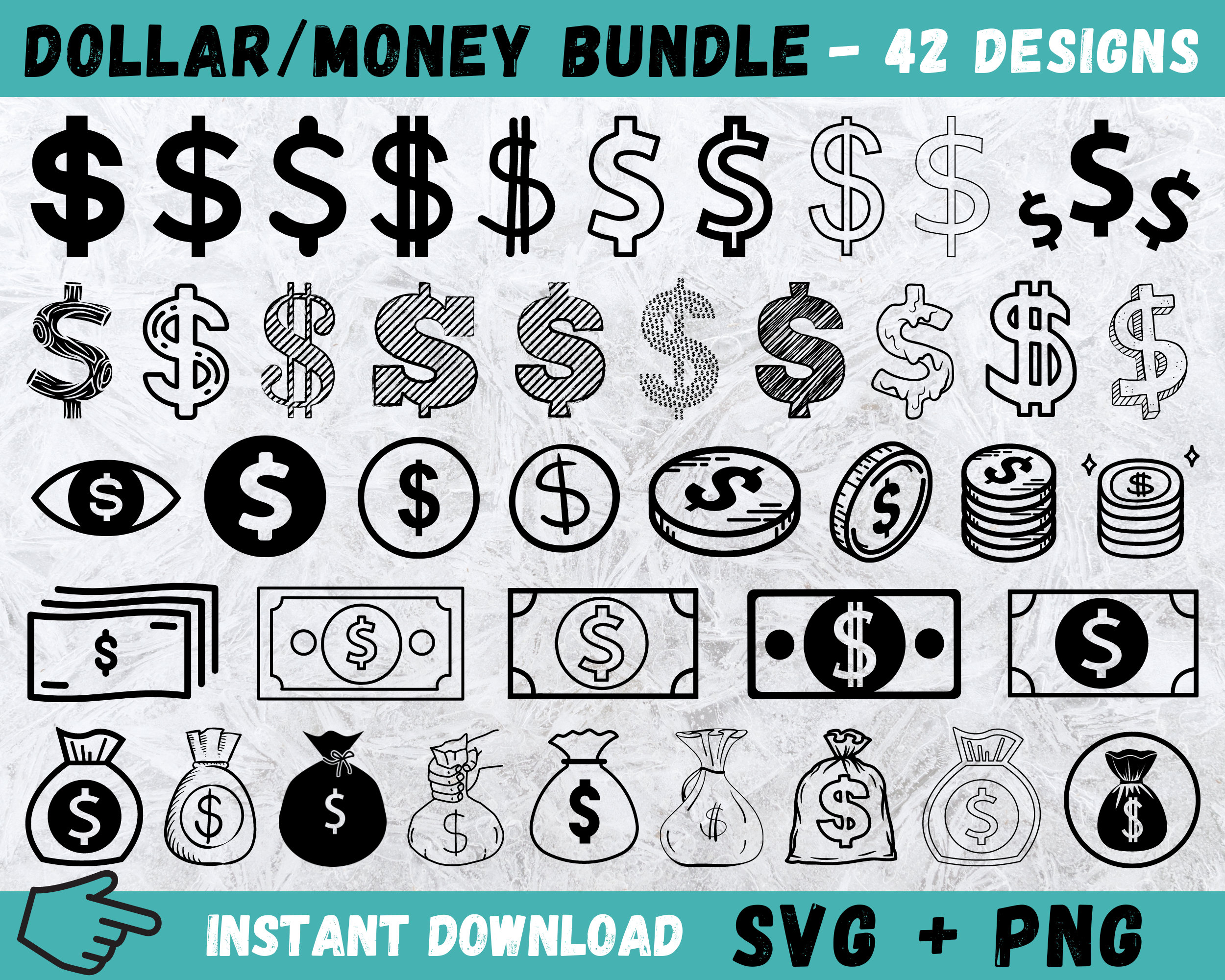 Checkers Purse Bag Full Of Paper Money Hustler Symbol Money Maker Currency  SVG JPG PNG Designs Vector Clipart Cricut Silhouette Cut Cutting