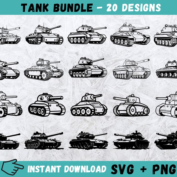 Tank SVG Bundle, Military Tank Cricut, Army Tank Cricut, Tank Svg, Tank Monogram, Tank Silhouette, Tank Cut File, Instant Download, Vector