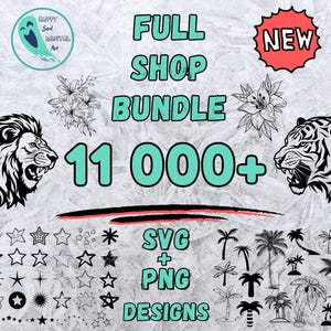 Megabundel SVG, Full Shop SVG-bundel 11000 ontwerpen, Full Shop-bundel, enorme SVG-bundel, Svg-bestanden voor Cricut, commercieel gebruik, Vector, png