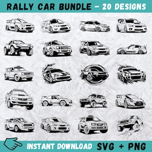 Rally auto SVG, raceauto Cricut, WRX rally auto Svg, racewagen Svg, Evo X Svg, sportwagen silhouet, auto gesneden bestand, Instant Download, Vector
