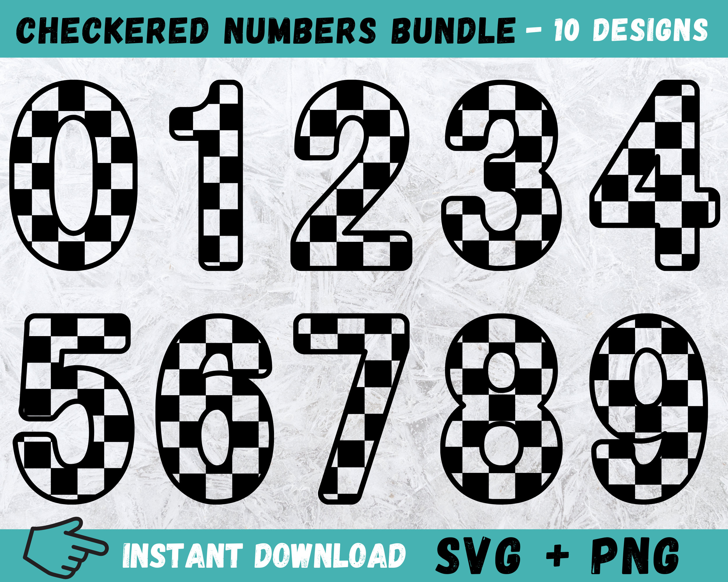 Checkered Numbers SVG Racing Numbers SVG Racing Svg Jersey Etsy Singapore