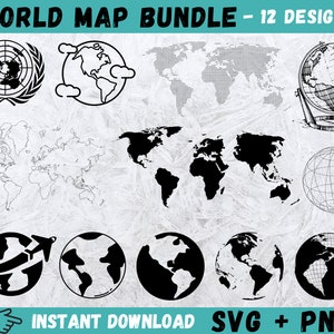 Weltkarte SVG, Landkarte SVG, Erde Blatt, Welt Blatt, Globus Blatt, Reise Blatt, Weltkarte Clipart, Welt Cricut, Kontinente Zeichen, Global Map Zeichen, Landkarte Vektor