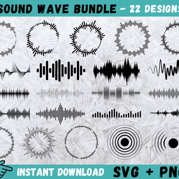 Sound Wave SVG, Musik SVG, Sound Waves Clipart, Soundwave Svg, Frequenz Vektor, Cut Files, Soundwave Cricut, Musik Clip Art, Vektor, Png