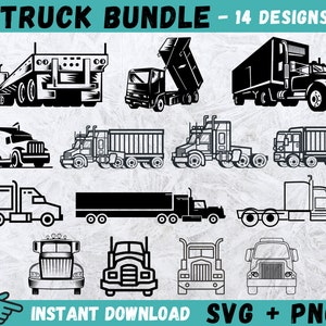 Truck SVG, Semi Truck Svg, Truck Driver SVG, 18 Wheeler Svg, Trucker Svg, Truck Clipart, Truck Cut File, Files for Cricut, Svg, Vector, Png