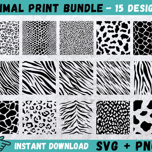 Animal Print Svg, Leopard Pattern Svg, Animal Wrap Cricut, Zebra Print Svg, Giraffe Print Svg, Tiger Print Svg, Cheetah Print Svg, Svg, Png