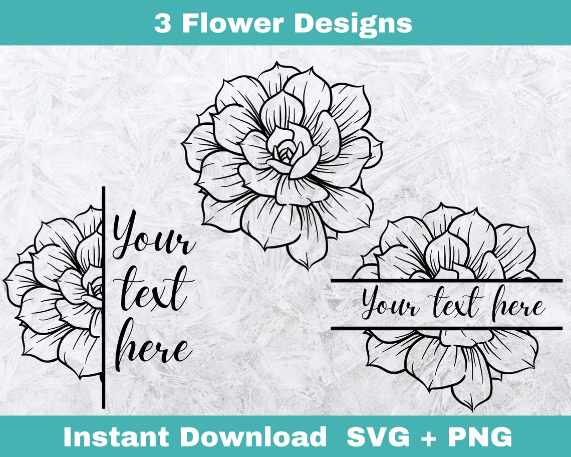 Flower SVG Name Flower Bundle SVG Flower Bundle Monogram - Etsy Canada