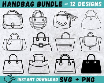 Pacchetto SVG per borse: 12 modelli di borse alla moda (download digitale)