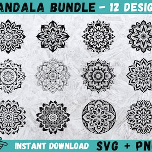 Mandala SVG, Mandala For Cricut, Mandalas Svg, Mandala Clipart, Mandala Svg Bundle, Mandala Cut Files for Cricut, Instant Download, Vector