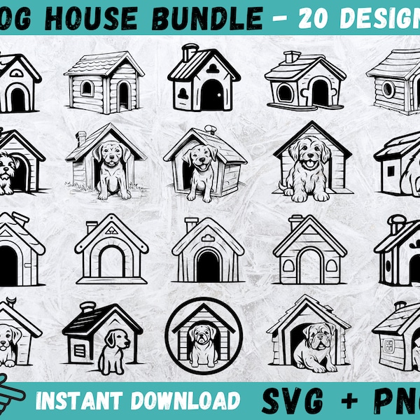 Dog House SVG, Dog Svg, Pet Svg, Dog House Cricut, Dog House Monogram, Dog House Silhouette, Dog House Cut File, Animal Svg,Instant Download