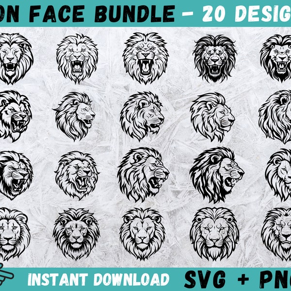 Lion SVG, Lion Head Cricut, Lion Head Svg Bundle, Lion Head Svg, Lion Head Monogram, Lion Head Silhouette, Lion Head Cut File, Lion Clipart