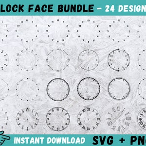 時計の文字盤 SVG、時計の SVG、時計の文字盤 SVG バンドル、時計の文字盤 Cricut、時計のカット ファイル、時計のシルエット、時計の文字盤 Cricut、時計のクリップアート、Png
