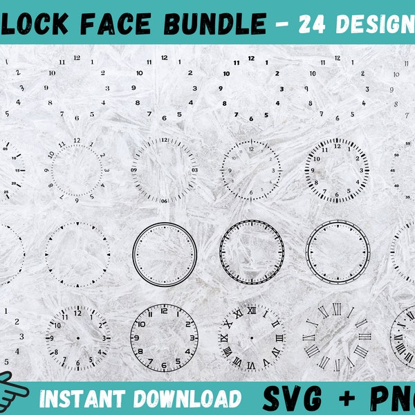 Clock Face SVG, Clock Svg, Clock Face SVG Bundle, Clock Face Cricut, Clock Cut File, Clock Silhouette, Clock Face Cricut, Clock Clipart, Png