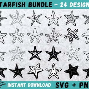 Starfish SVG, Starfish Cricut, Starfish Cut Files, Starfish Silhouette, Digital download, Sea Shells Svg, Sea Shell Cricut, Beach Svg, Png