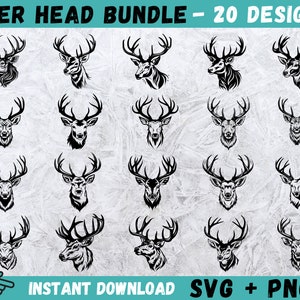Hirsch SVG, Hirschkopf Cricut, Hirsch Gesicht Bundle, Hirschkopf zwar, Hirsch Kopf Monogramm, Hirschkopf Silhouette, Hirsch geschnitten Datei, Hirsch Clipart, Png
