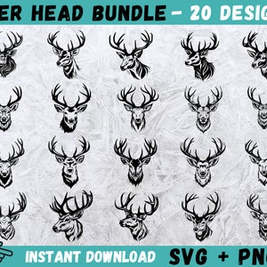 Deer Antlers SVG Deer Antlers Silhouette Clipart Download Deer