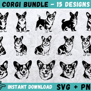 Corgis SVG, Corgis Clipart, Corgis Schnittdateien, Corgis Silhouette, süße Welpen SVG, Corgis Hund Säge, Haustier Vektor, süße Hund Cricut, Instant Download
