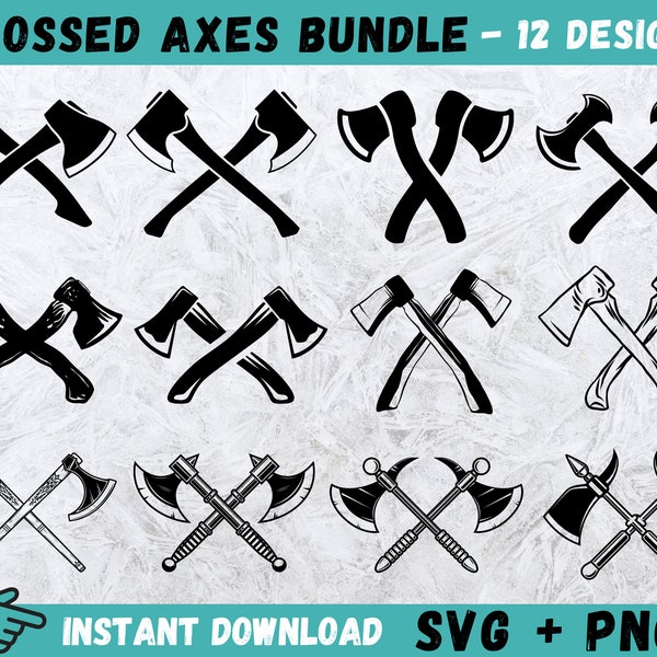 Crossed Axes SVG, Axe SVG Bundle, Axe Cricut, Crossed Axes Clipart, Battle Axe SVG, Axe Silhouette, Crossed Axes Cut File, Digital Download